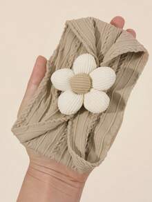 3pcs Baby Flower Headbands Brown Khaki Baby Girls Elastic Nylon Headbands Soft Hairbands For Newborn Infant Toddler Kids Pink Stretchy Hair Bands Fall Winter Daily Head Wrap Kids Baby Hair Accessories