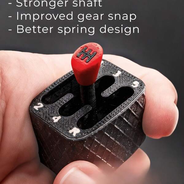 1 pièce Nouveau pommeau de levier de vitesses imprimé en 3D - Design de transmission manuelle, accessoire de bureau rotatif, cadeau parfait pour les passionnés d'automobile, équipement de jeu, préhension texturée, artisanat de qualité, collection pour les fans de course