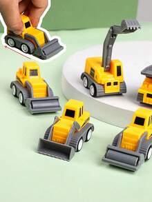 20pcs Mini Engineering Vehicle Toy Set, 5 Assorted Styles Including Drill, Excavator, Bulldozer, Road Roller, Dump Truck (Loved By Boys, Girls And Little Kids) - Plastic, Multi-Color Designs, Perfect Gift For Children On Holidays, Birthdays