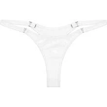 Womens  Metallic Micro Thongs Underwear Latex Panties Low Rise G-String Briefs Clubwear Womens Sexy Low Rise Micro Back G-String Thongs T-Back Tiny Panties Underwear Women's Metallic Shiny Low Rise G-String Thong Micro Panties Sexy Lingerie Underwear Clip Y Back Thong, Wet Look Thong G-String Thongs For Women Micro Thong Sexy Low Rise Leopard Print T-Back Thong Underwear Plus Size Women's Bikini - 白色 - 查看 1