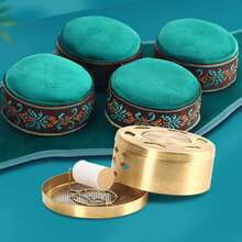 Bolsa de moxibustión, terapia de calentamiento médico chino, quemador de meridianos cálidos, cuidado de la salud, caja de moxibustión de puntos de acupuntura - Multicolor - Ver 1