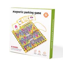 Magnetic Alphabet Maze Wooden Learning Toy, Colorful Parking Lot Pinyin Game, Kids Counting & Sorting Activity, Fine Motor Skills Development, Ideal For Birthday, Halloween, Christmas Gifts