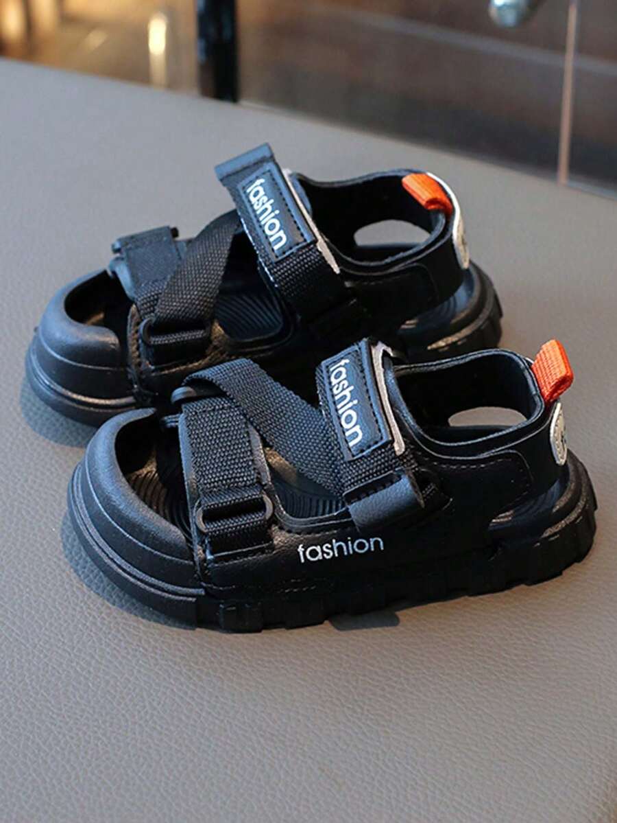 1 par de sandálias de praia anticolisão para crianças, novas sandálias de verão com bico fechado, sandálias casuais de sola macia para meninos e meninas, para bebês/crianças pequenas