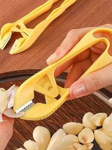 Garlic Peeler Stainless Steel Handheld Peeling Tool For Home And Commercial Use, Garlic Skin Remover Clipper - Multicolor - View 3