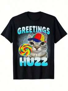 Greetings Huzz-Shirt – Funny Graphic Tee Bestie - White - View 8