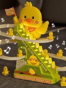 Duck Shape/Rabbit Shape Climb Stairs Slide Children's Toys, Gravity Drop And Musical Lights, Children's Puzzle Toys,Suitable For Children's Birthday Gifts,Party Gift - Multicolor - View 2