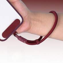 Mobile Phone Lanyard Wrist Adjustable Length Hand Rope New Self-Locking Anti-Drop Strong Stainless Steel Clip Short Sling - 軍綠色 - 查看 7