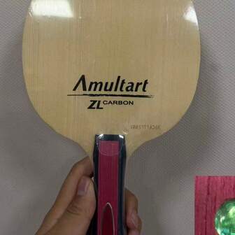 Racchette da ping pong per giochi indoor e all'aperto, base in legno per tavolo da ping pong, lama a 7 strati, fondo della racchetta