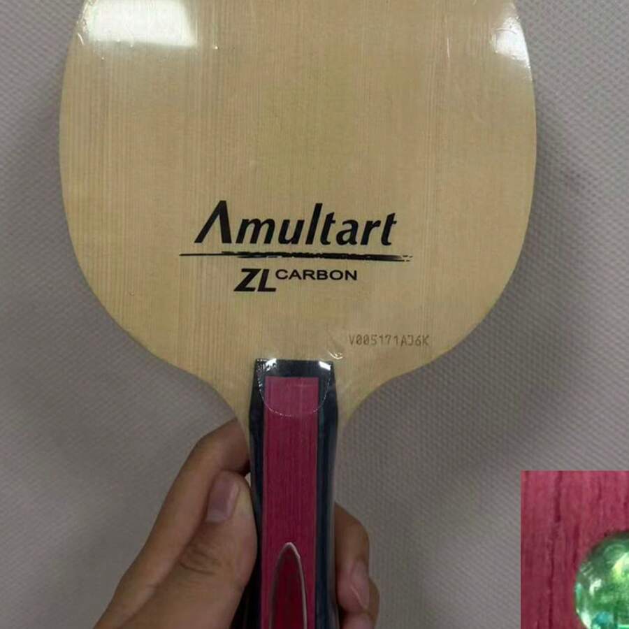 乒乓球拍适用于室内和室外比赛木质乒乓球拍底板 7 层底板拍底 - 杏色 - 查看 1