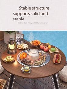 Outdoor Smokeless Barbecue Grill, Portable Folding Barbecue Table, Charcoal Grill For Backyard, Patio, Camping