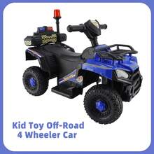 Christmas Gift 6V Dual Motor Kids Ride-On ATV Car, Electric 4 Wheeler With Flashing Headlights & Sound Effects, Perfect For 1-8 Year Olds, Indoor & Outdoor Fun - 藍色 - 查看 6