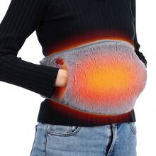 Hailicare 三档可调电加热腰带，子宫保暖垫，防寒子宫带，手部及腰部保暖垫，女性经期子宫加热垫 - 灰色 - 查看 3