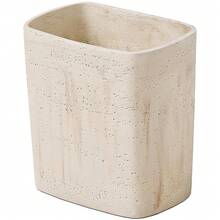 Natal Travertine Textures Bathroom Trash Can 1.8 Gallon(Liter) Small Kitchen Garbage Can, Living Room Bedroom Trash Can, Decorative Wastebasket Home Office, Handmade Resin Waste Bin - Đá vàng - Xem 12