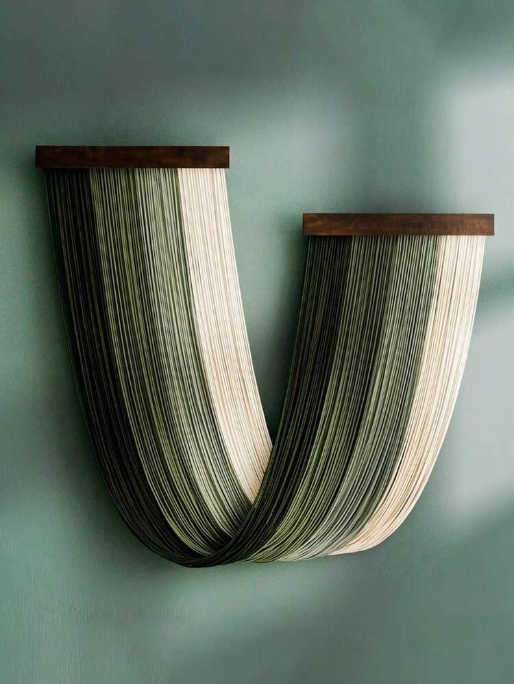 1 Peça Decoração de Parede Tecida à Mão, Arte de Parede Moderna, Decoração de Parede Estilo Boho, Decoração Minimalista, Decoração Estilo Fazenda, Arte Medieval, Decoração de Quarto, Arte em Fibra, Tapeçaria de Fio, Decoração de Ambiente, Decoração de Parede Boho em Fio, Lar Minimalista, Presente de Inauguração, Tecido à Mão Contemporâneo, Arte Têxtil de Parede - Multicolorido - Visão 1