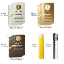 2025升级版快速睫毛提升和眉形塑造套装（9包） - 专业沙龙级半永久卷翘系统，包含滋养精华液，可使用10次以上，适合敏感肌肤和家庭DIY使用，多合一睫毛/眉毛驯服套装，附带分步指南（沙龙和家庭必备）（15包） - 彩色 - 查看 11