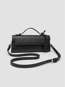 1 件鸵鸟图案 PU 手提包，多功能单肩包和斜挎包，女士日常时尚配饰，理想的情人节礼物，舒适时尚，时尚手提包，个性化礼物选择，2025 配饰，适合所有场合，价格实惠的奢华感，叛逆派对包，非常适合派对、婚礼、庆典、晚宴/宴会，优雅的女士包 - 黑色 - 查看 6