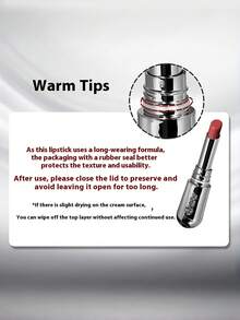 NOVO Waterproof, Sweat-Resistant Velvet Matte Lipstick, Long-Lasting, Vivid Color, Suitable For Daily Use, Travel, Outdoor, Festivals, Birthdays, Graduations, Parties, Fashion Makeup - 67# Wild Brown - View 11