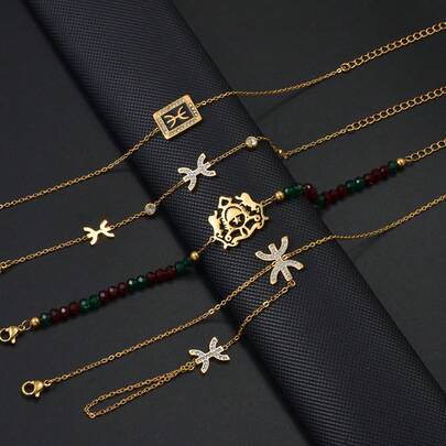 1pc African Berbers Symbol Bracelet Berber Kabyle Style Amazigh Jewelry Gold Plated Maroc Morocco Flag Bangle Wristband