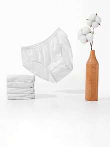 5pcs/Pack Disposable Men's Underwear, Convenient For Travel And Activities, Seamless Briefs