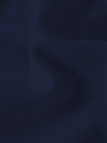 Elegant Minimalist Fashion Casual Retro Pleated Maxi Long Sleeve Solid Color Winter Dress For Women, Zipper Closure, Suitable For Evening Party, Holiday, School, Office, Vacation, Autumn/Winter - Navy Blue - View 8