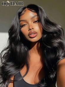 OQ 6"X4" Transparent Lace Front Wig, 180% Density, 18-26 Inches, Natural Wave Curly, No Glue Needed, Virgin Unprocessed Hair, Pre-Plucked Hairline, Human Hair, Easy To Wear, No Glue Needed, Gift Included, Free Shipping, Halloween Costume, Human Hair Wig, Halloween Travel Essential, Y2K Style, Holiday & Vacation Essential - S1 - View 4