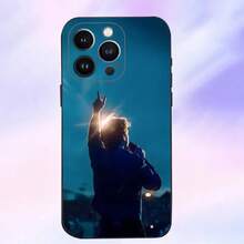 Custodia per telefono con sopracciglia di C-Charlie P-Puth, compatibile con 16, 15, 14, 13, 12, 11 Plus, Pro Max, XS, X, XR, SE, Mini, 8, 7, in morbido silicone nero. Compatibile anche con custodie per Samsung Galaxy S17, S17 Pro, S17 Pro Max.