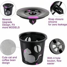 Reusable K Cups K - K - DuoK - Slim, 4 Pack Reusable Coffee Pods K - Eurig, Refillable Single K Cups K - Eurig 1.0 2.0 Series - 1 + 4 gói - Xem 4