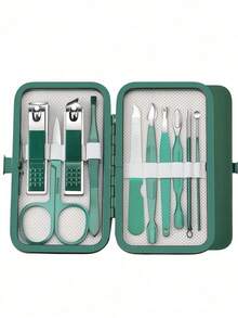 Juego de manicura profesional con cortaúñas - Kit de herramientas de belleza de acero inoxidable para mujeres, adecuado para viajes o uso en el hogar - Multicolor - Ver 11