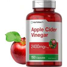 Apple Cider Vinegar Capsules - Non-GMO, Gluten Free Supplement (2400mg, 150 Count) - Healthcare, Edible, Dietary, Vitamin, Fitness 1PCS - 1件 - 查看 9
