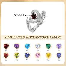 1 pieza Anillo de piedra natal, Anillo personalizado, Regalo del Día de la Madre, Regalo para ella, Joyería de mujer, Anillo de promesa, Joyería de plata, Joyería DIY, Joyería de mujer, Anillo personalizado, Anillo de piedra preciosa, Regalo para ella, Joyería de piedra natal, Regalo de cumpleaños, Regalo del Día de la Madre - Multicolor - Ver 4