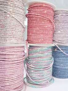 1米4毫米玻璃水晶钻绳，热转印贴纸胶带，适用于DIY服装、鞋子、包包、工艺品装饰 - 水鑽繩 - 查看 7