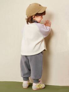 mini bala Baby Girl Anti-Static Fleece Two Pieces Set Soft Cozy Warm Long Sleeve Top And Pants