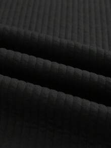 Men's Black V-Neck Polo Shirt, New Stylish Design Collared Pullover Top For Spring & Autumn