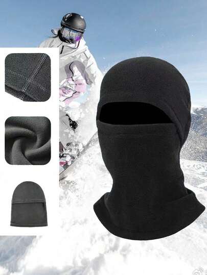 1PC Thickened Cold-Proof, Skin-Fitting And Comfortable Ski Hood For Christmas And Winter Fashion, Winter Cycling/Skiing/Hiking And Other Outdoor Sports Knitted Hat Scarf/Universal For Men And Women/Hat With Multiple Ways Of Windproof Hood