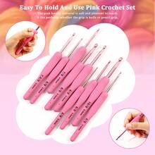 Bộ 9 móc len kèm hộp đựng, bộ móc len cán mềm, dụng cụ đan len thủ công DIY (kim đan nhiều màu và bút đánh dấu mũi đan) - Nhiều màu - Xem 3