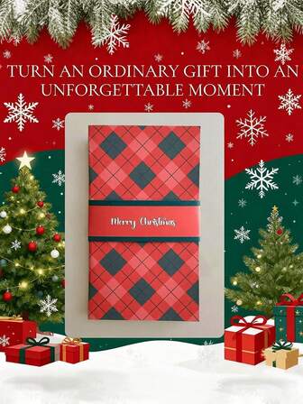 Handmade Waterfall ChristmasGift Card Booklet, Merry Christmas Card Booklet, Pull-Out Design Merry Christmas, Gift Cards Book, DIY Message Gift CardBooklet(The Product Does Not Include Internal Cards)