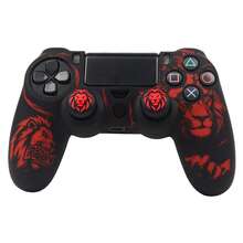 Lion Head Controller Skin Cover For Playstation 4 Controller, RALAN 1 Controller Protector Case+2 CustomisedThumb Grips Caps - Multicolor - View 9