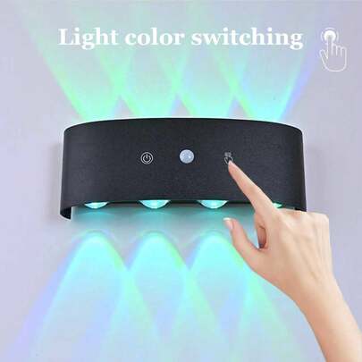 1 包可充电壁灯、电池供电壁灯、可调光颜色和运动传感器室内灯、RGB 颜色无线壁灯，适用于卧室、客厅、走廊、楼梯装饰、厨房、LED 夜灯、磁性衣柜灯