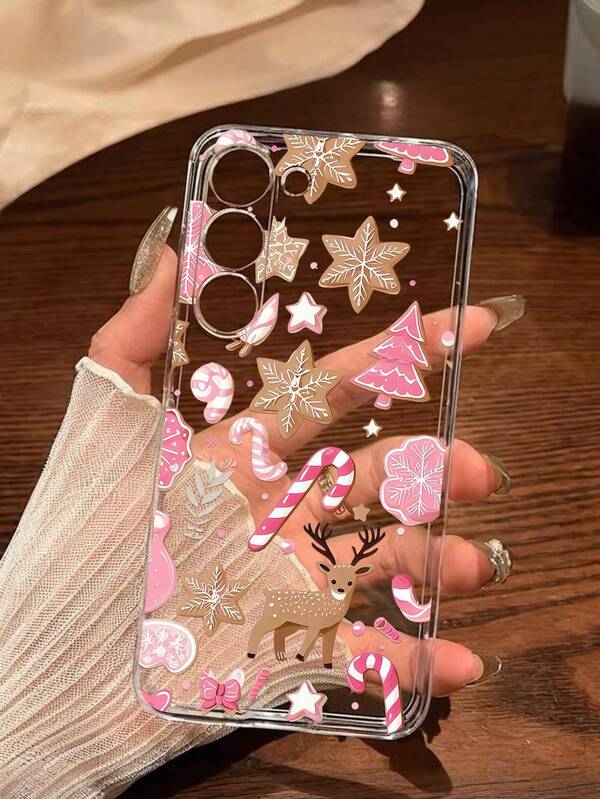 1pc Christmas Tree, Snowflake, Reindeer Soft Phone Case, Compatible With IPhone 17/17 Air/17 Pro/17 Pro Max, Honor, Redmi, Galaxy A04e/12/A13/A14/A34/A50/A52/A53/A54/S21/S22/S23/S24/S25/S25Ultra, 6A/7A/8A, 12T/13T