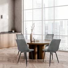 Juego de 2 sillas de comedor, tapizadas en terciopelo, silla de comedor ergonómica, capacidad de carga 120 kg