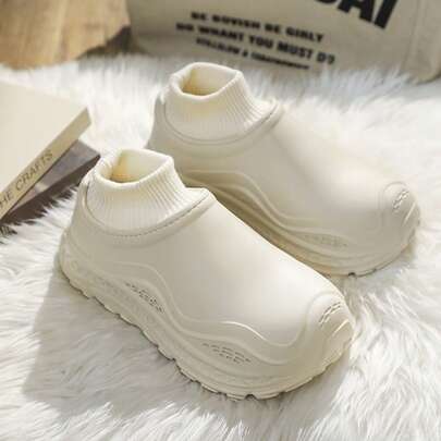 حذاء طباخ رجالي 2025، سميك القاعدة مريح ودافئ لصناعة المطاعم، خريف/شتاء، طراز أساسي بإغلاق بسحاب للرجال