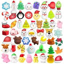 1/5/10/20pcs Christmas Mochi Soft Toys, Random Styles - Christmas Squishies, Suitable For Party Favors, Christmas Stocking Stuffers, Birthday Gifts, Classroom Rewards And Gift Bags