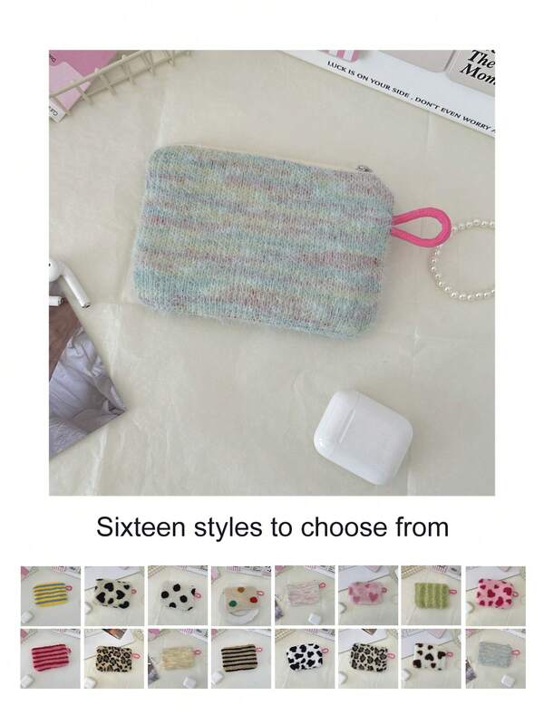 Ins-Stil Plüsch Lippen-Lippenstift Tasche Handtasche Kleine Kosmetiktasche Schlüssel Münzbörse ID Tasche, süße tragbare Aufbewahrungstasche, Lippenstift Kosmetiktasche tragbare Münztasche, Binden Aufbewahrungstasche, süße Federmäppchen Aufbewahrungstasche, tragbare Münzbörse ID Tasche, süße Allzweck Münzbörse, Handytasche süße Dopamin Passend, Reise Aufbewahrungstasche Kulturtasche Kosmetiktasche