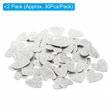 Foam Stickers, EVA Self Adhesive Glitters Foam Shape Sticker Craft Supplies For Scrapbook Card DIY Making Home Decor - 銀心60Pcs - 查看 2