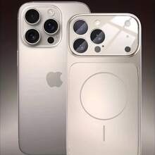 Luxury New 17 Series Titanium Nano Matte Glass Phone Case, Compatible With IPhone 17 Air 16 15 14 13 Pro Max, Original Glass Nano Matte Phone Case Compatible With Magnetic Absorption, Supports Wireless Charging, Shock-Proof And Drop-Proof Phone Protective Case, Compatible With Magsafe, High-End Appearance, Fashionable Phone Case, Durable Material, High-Quality Manufacturing, Tech Enthusiasts