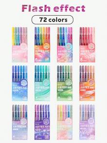 Languo Acrylic Painting Special Hand Pen Plus Version, Super Large Capacity Metallic Gloss Gel Pen, 1.0mm Stainless Steel Pen Head Design, Ink Flow Smoothly, Suitable For Students To Draw, Take Notes Back To School - Multicolor - View 14