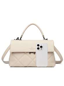 高品质女士单肩包，真皮奢华手提包，2025款设计师单肩斜挎包 - 白色 - 查看 6