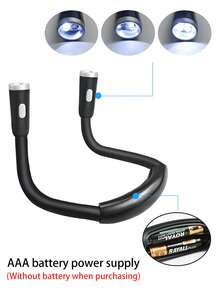 1pc LED Neck Light, USB Rechargeable, 3 Brightness Levels, 360° Rotatable Reading Light, Suitable For Night Reading, Running, Fishing, Camping, Etc.