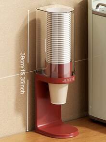 1个桌面一次性纸杯架，无需钻孔，家用收纳盒，商用咖啡厅酒吧餐厅壁挂式纸杯架，饮水机杯架，适用于家庭办公室 - 彩色 - 查看 10