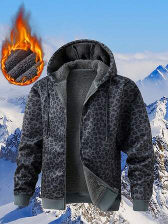 Men's Thermal Lined Hooded Sweatshirt, Long Sleeve Top